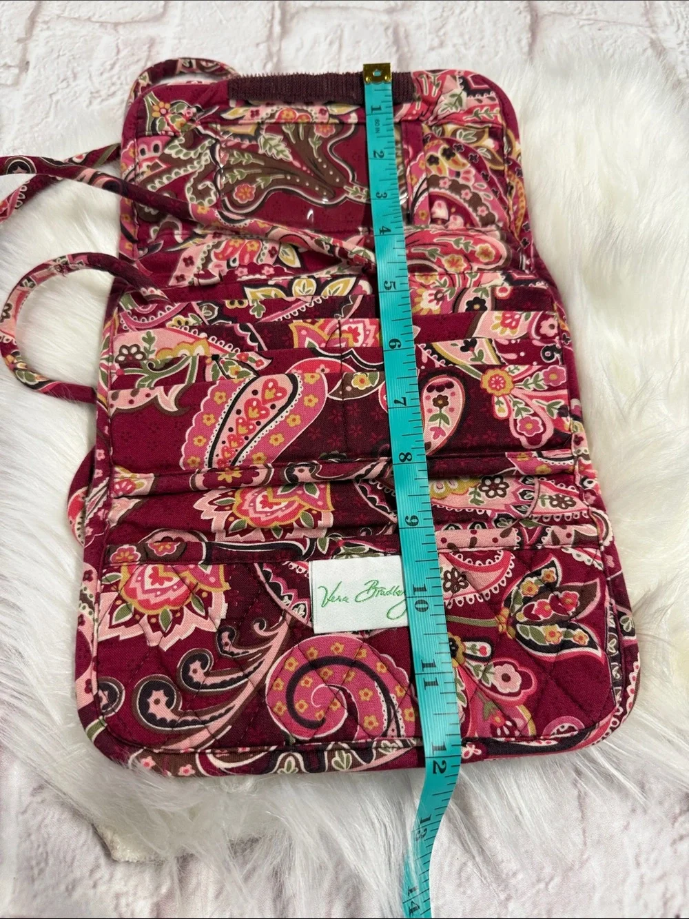 Vera Bradley Burgundy Paisley Quilted Crossbody with Matching Checkbook cover